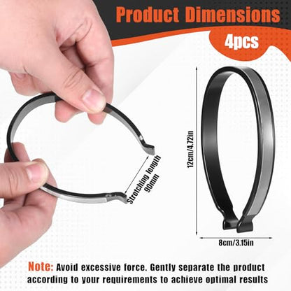 High Reflective Cycling Trousers Clips, 4 Pcs Bike Ankle Reflective Clip Outdoor Cycling Reflective-Gear Pant Cuff Clips - color: Silver
