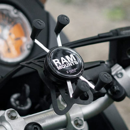 RAM MOUNTS X-Grip Motorcycle Phone Mount with Handlebar U-Bolt Base, Short Double Socket Arm, Universal Bike & ATV Smartphone Holder RAM-B-149Z-A-UN7U - style: Small Phones