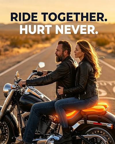 Motorcycle Seat Cushion, 3D Honeycomb Tailbone Cutout Pressure Relief Cooling Seat Pad Protect Sensitive Areas, Universal Shock Absorbing Non‑Slip for Long Distance Rides (with Cover) - color: with Cover