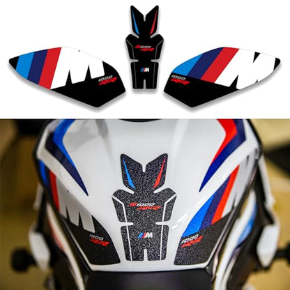 NIGHT CAT Motorcycle Tank Pad,Compatible with 2019 and Later Years S1000R S1000RR,Motorcycle Fuel Tank Protector,Gas Tank Decals(Frosted Black) - size: Complete Set - Frosted Black