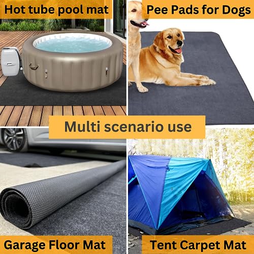 SAVUK Oil Spill Mat Premium Absorbent Oil Pad Reusable/Durable/Waterproof Contains Liquids, Protects Garage Floor Surface (Grey, 58" x 72")