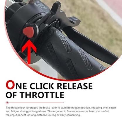 Motorcycle Cruise Control Assist, Motorcycle Throttle Lock, 1.18"-1.57" Motorcycles Cruise Control Throttle Clamp, Compatible with Most Handlebar, for Motorcycles & E-Bikes/Scooters (Black)