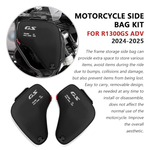 For R1300GS Motorcycle Radiator Cowl Bag Side Storage Bags Fits for R 1300 GS Trophy Adventure 2024-2025 Motorcycle Accessories 4L Capacity Tool Package