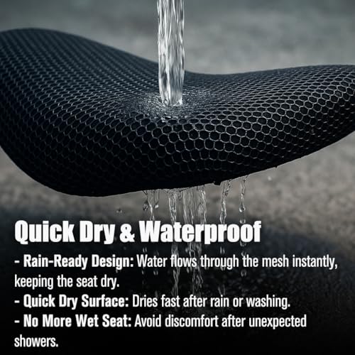 Seat Cover fit for Yamaha TENERE 700 T7 T 700 2020 Honeycomb Mesh Cushion Cooling Motorcycle Comfort Low Cool Seat Non Slip Seat Protector Accessories