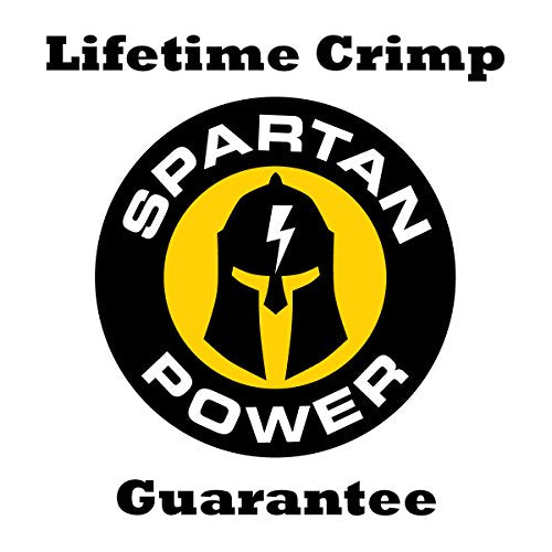 Spartan Power Battery Cable 3 Foot 1/0 Gauge AWG Wire Set 5/16" M8 - color: 1/0 AWG-SET-5/16", size: 3-FT