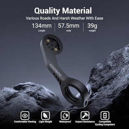 CooSpo Bike Computer Out Front Mount MT5, Compatible with Garmin, Bike Computer Mount Adapter for Handlebar 25.4mm/31.8mm - style: MT5 Mount
