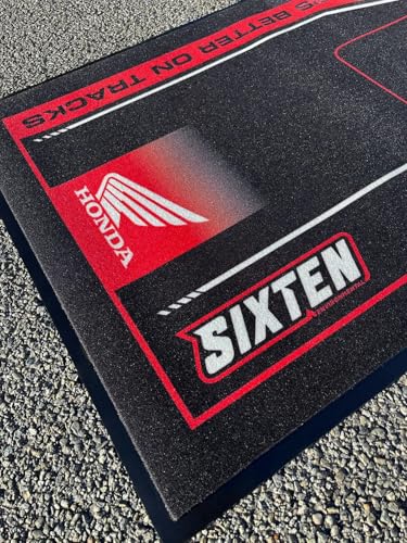 SIXTEN Motorcycle Mat for Honda 37.4 × 78.7 in - Environmental Garage & Paddock Mat - Washable, Oil-Absorbing & Eco-Friendly - Protection for Dirt Bike, Enduro & Motocross