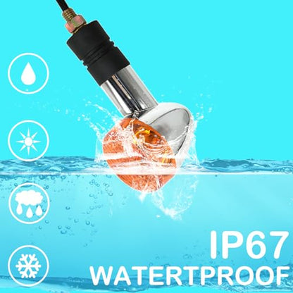 2Pcs Motorcycle Bullet Turn Signals Lights Compatible With Honda Shadow Aero Fit for Kawasaki Vulcan VN 750 800 1500 Vintage Turn LampBulb