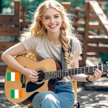 4 PCS Flag Stickers - Ireland Flag Stickers Decals for Cup Computer Laptop Car Bumper Window Helmet Musical Instrument with Smooth Surface - size: Ireland
