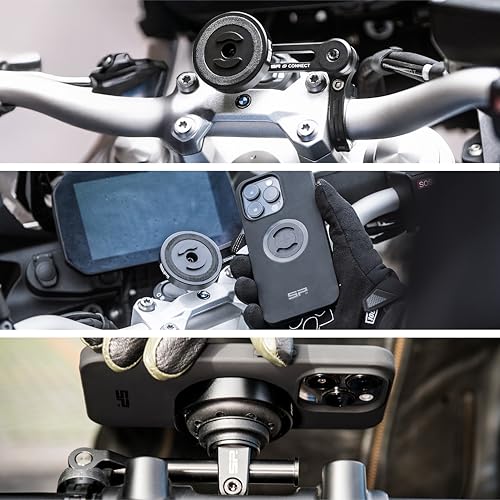 SP CONNECT Moto Bundle II with Anti Vibrations Module| SPC+ | Compatible with for iPhone 15 Pro Max| Motorcycle Phone Mount |Phone Mount for Motorcycle Handlebars | Cell Phone Holder - style: iPhone 15 Pro Max
