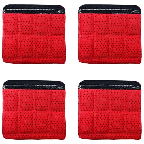 Helmet Chin Straps Jaw Pads Chin Pad Soft Foam Sponge Pad Strap Padding Replacement Lining Cushion Mat Liner Universal Fit for Cycling Bike Motorcycle Bicycle Riding - color: Red 4PCS