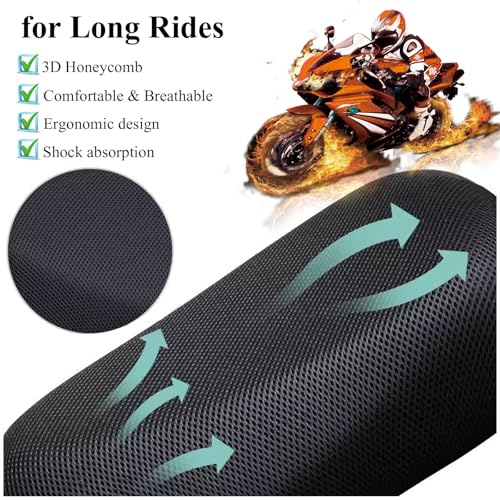 Motorcycle Seat Cushion Pad Cover 3D Mesh Insulated Breathable Non-Slip Waterproof Pressure Relief Motorcycle Seat Pad Cover Compatible with Suzuki V-Strom DL1000 DL650 DL250 DL 650(DL650) - color: DL650