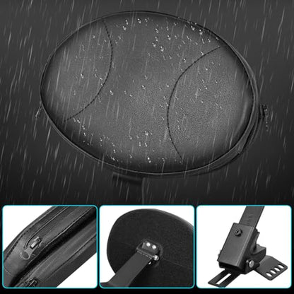 Adjustable Plug-in Rider Backrest Driver Backrest Custom Compatible With for 1997-2026 Harley Touring Road King Street Glide Road Glide Electra Glide With Removable Back Pocket - size: Double Line Style (Black)