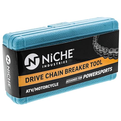 NICHE Chain Cutter Breaker Rivet Tool Kit for 25 to 630 ATV Bike Motorcycle Chains 13-Piece Set with Carrying Case
