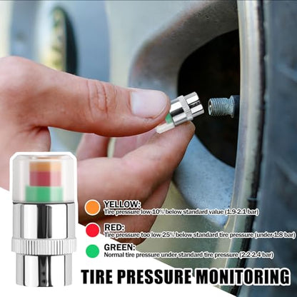 Flat Tire Plug Kit,Self-Service 2-Size Tire Repair Rubber Nail Kit Includes Tires Pressure Monitor/Repair Screws/Pliers/Screwdrivers,Flat Tires Repairs Kits for Vacuum Tubeless