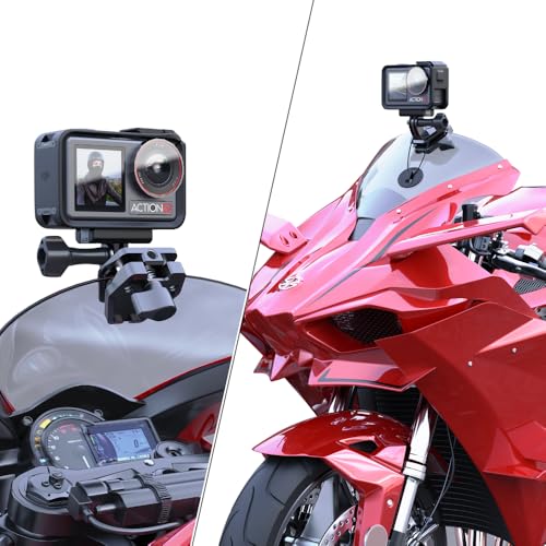 Aluminum Motorcycle Windshield Clip Mount for Go pro,Motorcycle Quick Release Clamp Clip Mount Compatible with Go pro Hero 13/12/11/10/9/8/7,DJI Action 5 Pro 4 3 2 and More - color: S17