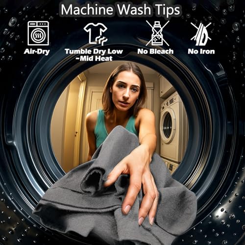XANGNIER Thickened Magic Cleaning Cloth,8 Pcs Lint Free Cloth,Reusable Microfiber Cleaning Rag for Windows,Mirror,Glass,Car,Gray - color: Gray