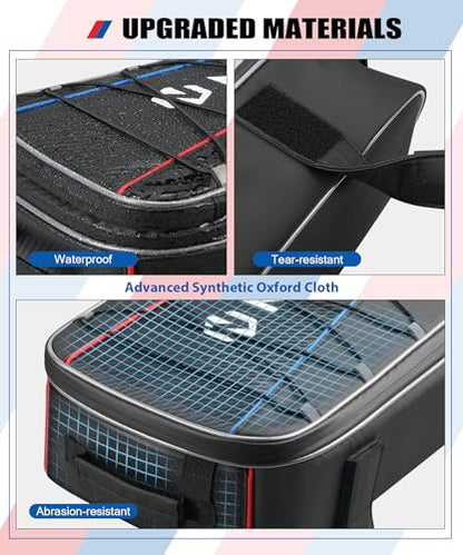 NICECNC Motorcycle Side Top Case Bag 20L Expandable, Motorcycle Luggage Tool Organizer Bags Compatible with BMW R1250GS R1200GS Adventure 2007-2013, R1200GS LC 2013-2017, F650 700 750 800 850GS, 2PCS - color: Black-Side Top Case Bag