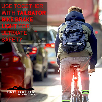 Tailgator Reflective Bicycle Safety Band (2 Pack)| High Visibility, Dual Reflective Armband, Ankle Strap for Men or Women | Increases Cycling Safety by Improving Visibility up to 200 Times - color: Green