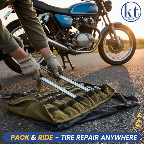 2pc Tire Iron Motorcycle Tire Spoons Levers Tire Changer Spoons Dirtbike Tire Changing Tools Set Remover Heavy Duty Steel Tyre Removal Tool Spoon for Dirt Bike Scooter Bicycle Mower (11.7 inch)