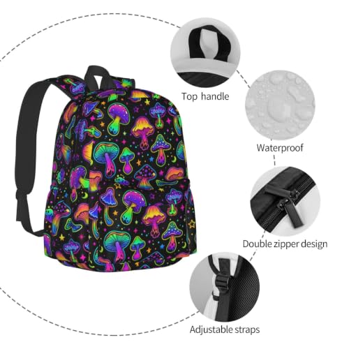 Gothic Mushroom Backpack Bookbag Laptop Backpacks Multipurpose Daypack for Boys Girls School Men Women Travel Hiking - color: Mushroom