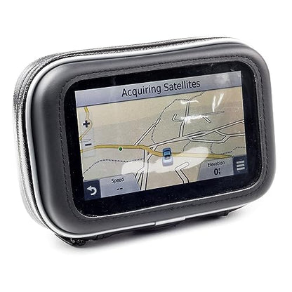 Motorcycle Handlebar Bike Mount with Waterproof Case for Garmin Drive Drivesmart Driveassist 52 51 50 55 Driveluxe Dezl OTR500 Nuvi Tomtom Go Comfort Supreme 5’’ Via 1425M 1525M 1525TM Go 52 520 5200