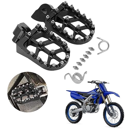 AnXin Dirt Bike Foot Pegs Motorcycle Footpegs Foot Pedals Rests CNC For YZ65 18-23 YZ85 02-23 YZ125 97-23 YZ250 98-23 YZ250F WR250F 01-23 YZ450F WR450F 03-23 YZ125X 17-23 YZ250X YZ250FX YZ450FX Black - color: black, size: YZ65-450 WR250-450