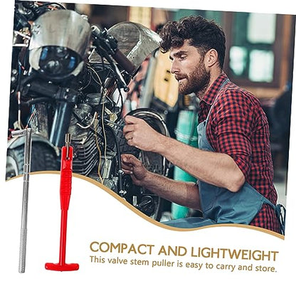 VICASKY 2pcs Valve Stem Puller Tool Valve Core Remover Installer for Easy Tire Maintenance Compatible Motorcycle and Car Saving Design