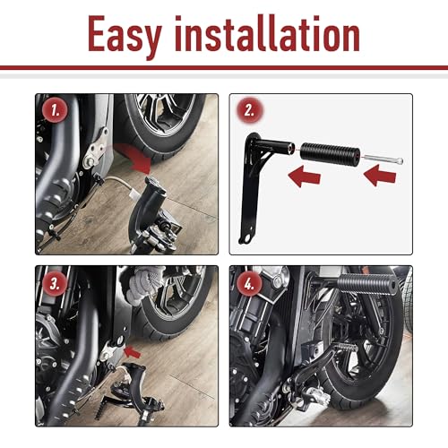 Motofunder Motorcycle Engine Guard Crash Bar with Highway Foot Pegs Footrest Compatible with Indian Scout Bobber (2015-2024) Accessories