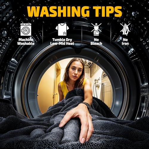 SMINDER 2-Pack 1200 GSM Car Drying Towels – Microfiber Towels for Cars (36" x 24"), Ultra-Absorbent, Streak-Free, Scratch-Free, No Water Spots, Double-Twist Pile & Edgeless Design - color: Gray