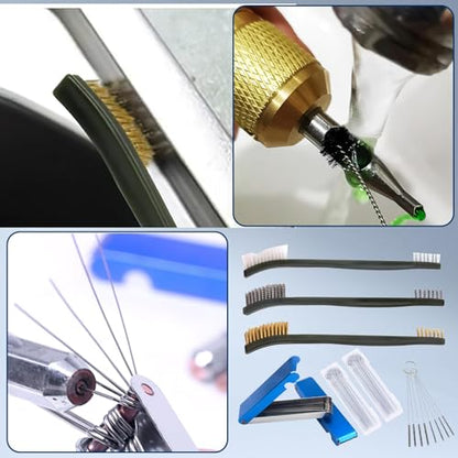 8 Pack Carburetor Cleaning Kit, Torch Tip Carb Dirt Remove Cleaner Set, Throttle Body Dirt Cleaner for Chainsaw Gas Orifices Welding Motorcycle ATV Carburetor Jet Stove Nozzles Shower Heads - style: 46 Cleaning Wires & 8 Needles & 3 Brush