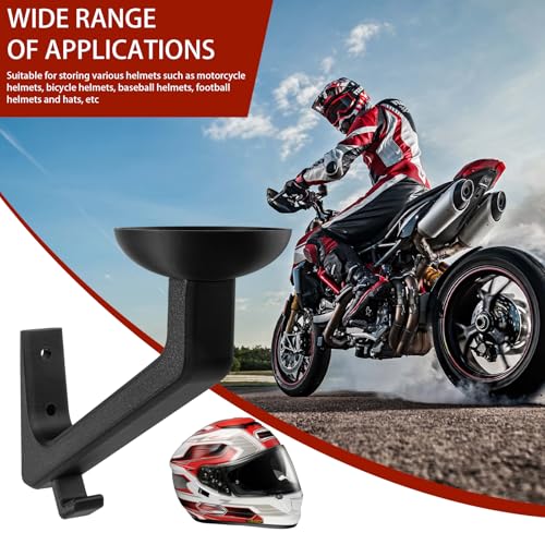 Helmet Holder, Firefighter Helmet Holder Wall Mount, Helmet Hanger for Football Helmet, Hats, Coats, Sportswear, Motorcycle Accessories for Men, Easy Installation