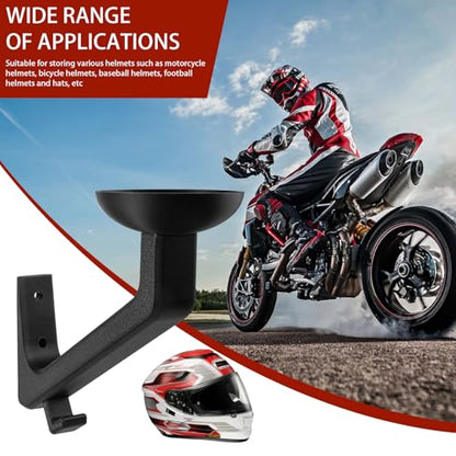 Helmet Holder, Firefighter Helmet Holder Wall Mount, Helmet Hanger for Football Helmet, Hats, Coats, Sportswear, Motorcycle Accessories for Men, Easy Installation