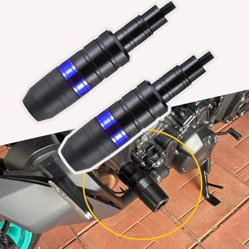 Motorcycle Frame Sliders for Honda Monkey 125,Aluminum Crash Pads Engine Crash Bar Sliders Practical Anti Crash Protector Accessories,Blue - color: Blue