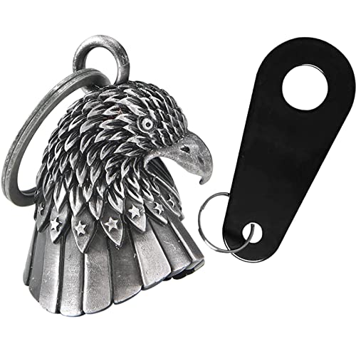 Dream Apparel Motorcycle Bell Guardian Angel Drive Away Gremlin, Biker Bell for Men Women Rider Riding, Good Luck Gift - color: Eagle Head