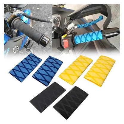 Non-Slip Rubber Grip Glove Motorcycle Handle Cover Universal Heat Shrinkable Grip Cover Sleeve Handlebar Covers Handlebars Grips - color: Green