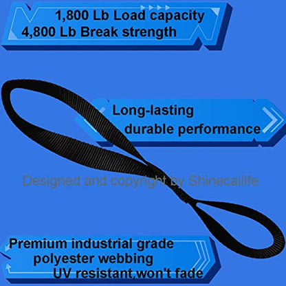 Soft Loop Tie Down Straps,Heavy Duty,for Motorcycle Handlebar,Trucks,Cargo,Car,Bike,ATV,Dirt Bike,Moving Trailer,Utv,Lawn & Garden,4 Pack,1800Lbs Load Capacity,4800Lbs Breaking Strength
