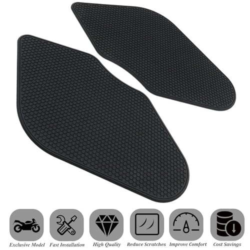 Motorcycle Side Fuel Tank Pad Protector Knee Grip Traction Pad Sticker Compatible with Suzuki V-Strom 650XT DL650 2017-2024, Self -Adhesive, Waterproof Rubber, Scratch Resistant