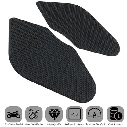 Motorcycle Side Fuel Tank Pad Protector Knee Grip Traction Pad Sticker Compatible with Suzuki V-Strom 650XT DL650 2017-2024, Self -Adhesive, Waterproof Rubber, Scratch Resistant