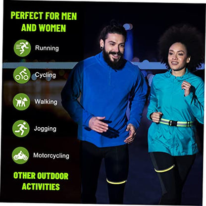 2pcs Reflective Cycling Trouser Clips Ankle Cuffs for Night Riding Enhanced Visibility for Safety Bike Accessory for Outdoor Sports