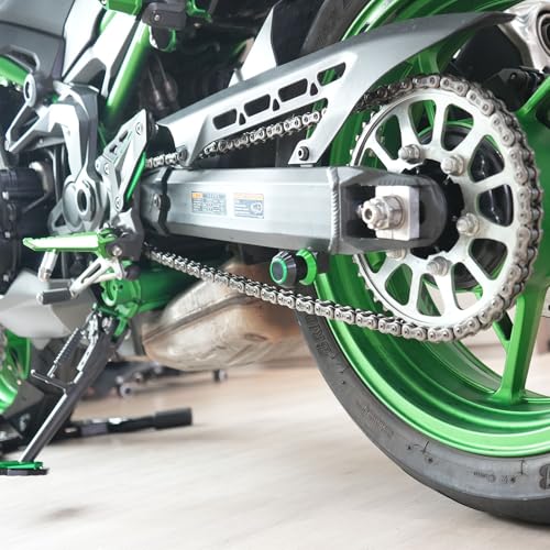 Motorcycle 8MM Swingarm Spools Fit Ninja ZX6R 2009-2023 2024 2025 2026 Motorycle Swingarm Spools Sliders Frame Stand Slider 2026 ZX6R Accessories Green - color: green