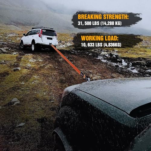 Nilight 3" x 20' Recovery Tow Strap Lab Tested 31,500lbs Break Strength Heavy Duty Off Road Straps with Triple Reinforced Loop Emergency Towing Rope of Mind for SUV, UTV, ATV, Truck, 2 Years Warranty - color: 3in x 20ft Tow Strap