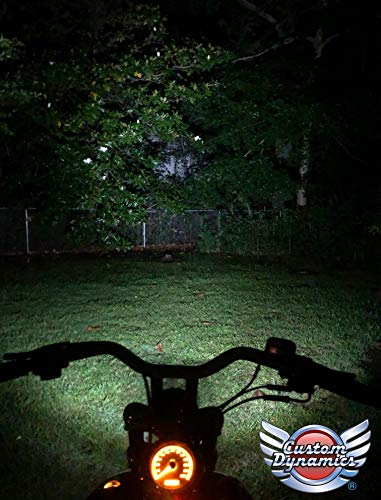 Custom Dynamics High Power LED Driving Light Bar 2 For Dyna, Softail, and Sportster - color: Clear Lens