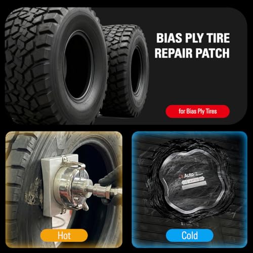 CKAuto 10 PCS Bias Tire Repair Patch Kit Heavy Duty Dia 5-5/16" (135mm) for Trucks Bus Agricultural Vehicles Trailer Tractor, Dia 5-5/16" (135mm) 10 PCS - size: Dia 135mm 10pcs