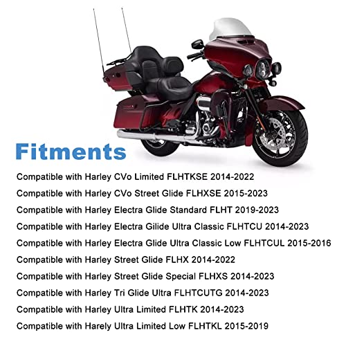 WATERWICH Fairing Air Deflectors Side Wing Windshield Compatible with Harley Davidson Electra Street Glide 2014 2015 2016 2017 2018 2019 2020 2022 2023 2024