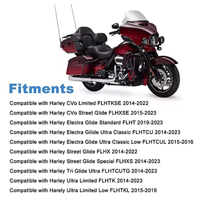 WATERWICH Fairing Air Deflectors Side Wing Windshield Compatible with Harley Davidson Electra Street Glide 2014 2015 2016 2017 2018 2019 2020 2022 2023 2024