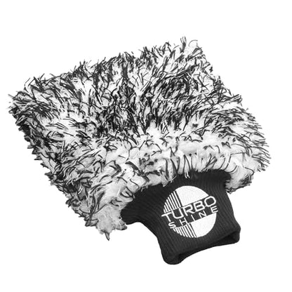 Long Pile Microfiber Wash Mitt, Swirl-Free Finish, for Cars, Trucks, Boats, RVs and Motorcycles, Machine Washable, Auto Detailing (1, Black) - color: Black