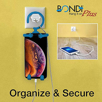 Bondi Plus Flex Phone Holder and Stand - Adjustable Flexible Silicone Case Hanging Mount for Car Bike and Desk up to 6.75" Large Cell Phones - iPhone Xs XR 11 SE - Samsung Galaxy S10 S20 – Black - color: Black