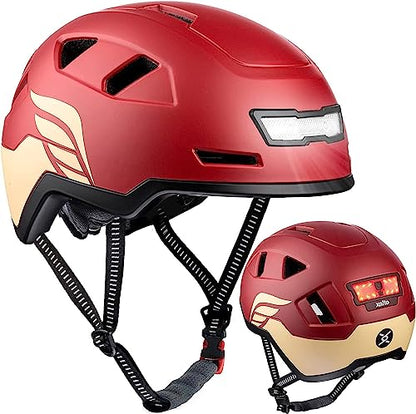 XNITO Bike Helmet with LED Lights - Urban Bicycle Helmet for Adults, Men & Women - CPSC & NTA-8776 Dual Certified - Class 3 E-Bikes, Scooters, Onewheel, Commuter, Mountain - color: Valkyrie, size: Large