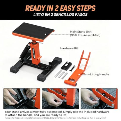 SEKAM Dirt Bike Stand, 1200 LBS Hydraulic Motorcycle Lift Jack with Safety Lock, Heavy-Duty Motorcycle Lift Stand for Maintenance & Repair